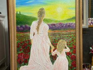 A stroll through beauty 24 x 36 acrylic training makes media
